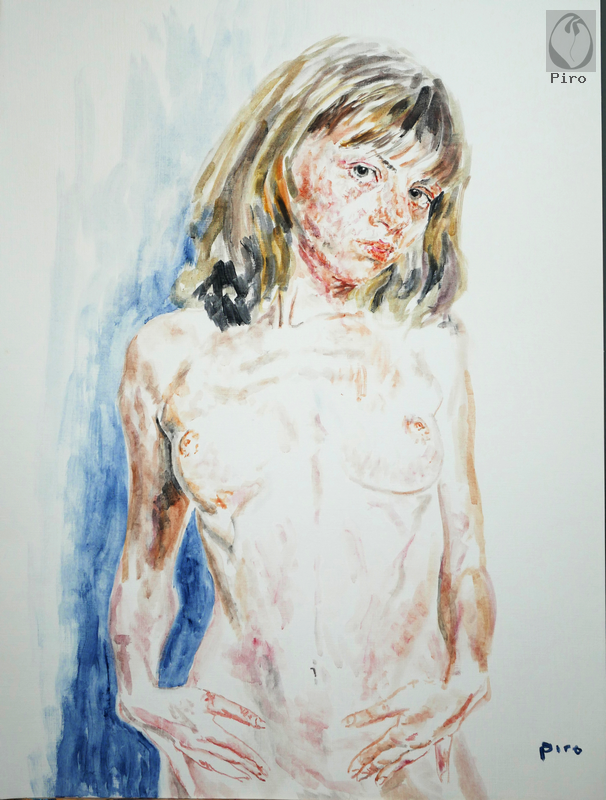 oil on paper - olio su carta di Piro